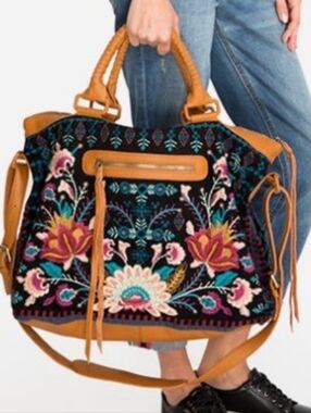 NWOT: Johnny Was Delphine Overnight Tote Bag